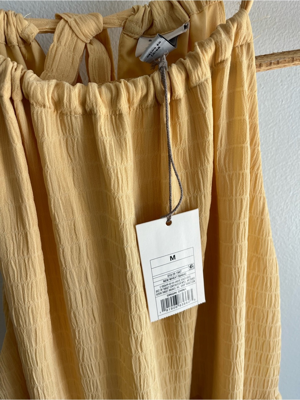NWT A New Day Pale Yellow Tiered Halter Dress - Picture 4 of 6